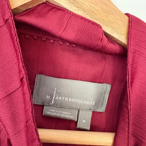 Anthropologie shimmer satin blouse - Picture 4 of 6